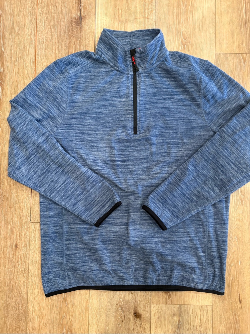 Avalanche Men's Blue Heather Quarter-Zip Fleece Sweater Size L